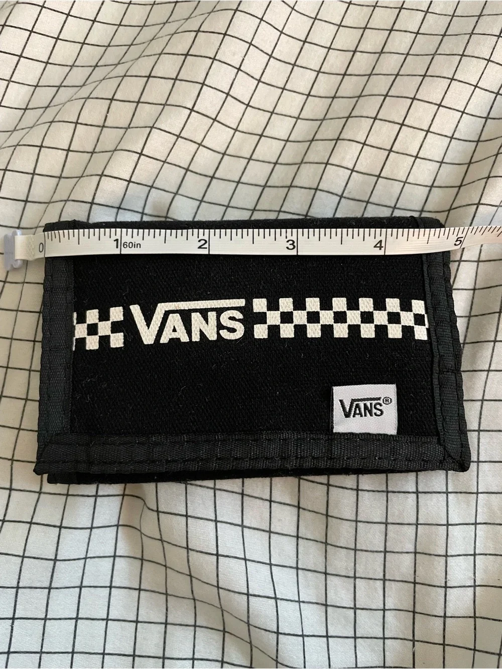 Vans Black and White Checker Tri-Fold Card Holder